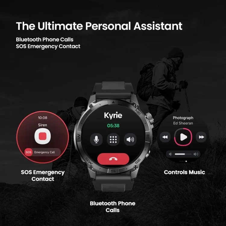 Zeblaze Stratos 2 Plus 1.43 inch Screen 3 ATM Health and Fitness GPS Smart Watch(Electric Orange)