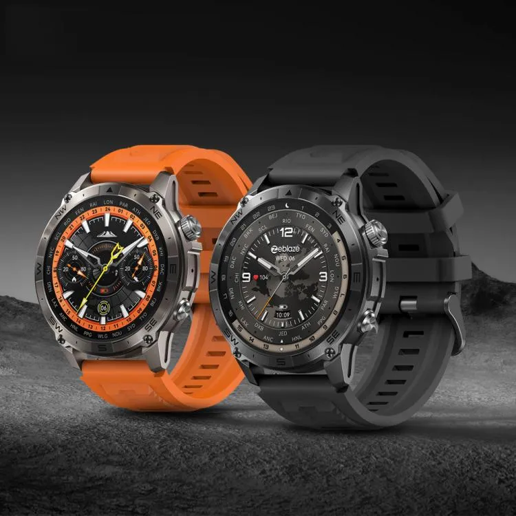 Zeblaze Stratos 2 Plus 1.43 inch Screen 3 ATM Health and Fitness GPS Smart Watch(Electric Orange)